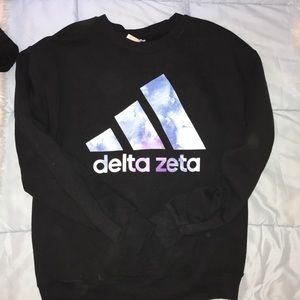 Delta Zeta adidas style black pullover